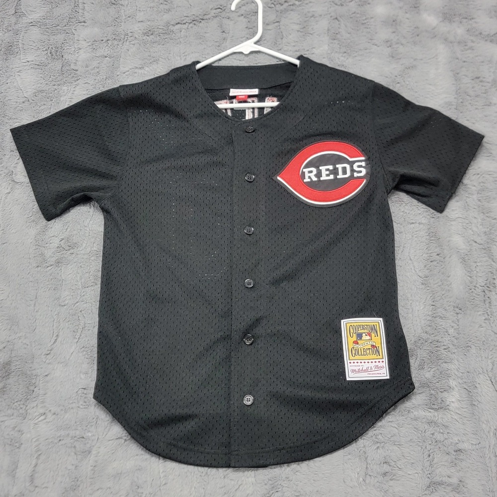 Cincinnati Reds Ken Griffey Jr Jersey Mens Small Black‎ MLB Mitchell Ness #30